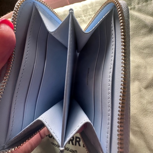 Burberry Blue Mini Zip Wallet - Picture 4 of 11